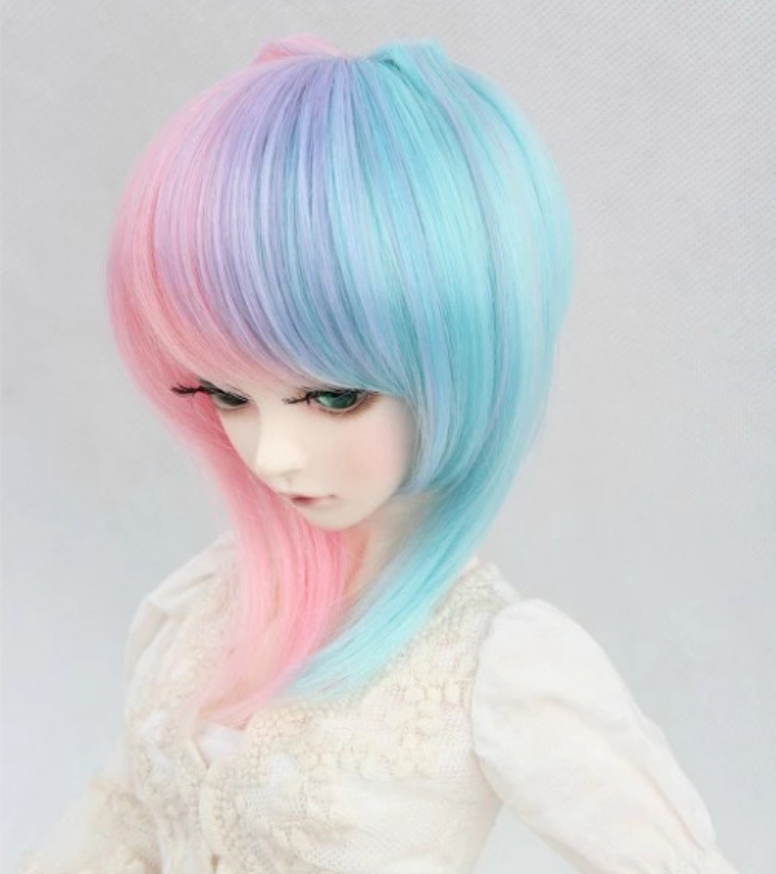 3分4分公仔假发bjd/sd娃娃假发公仔头短发厂家直销