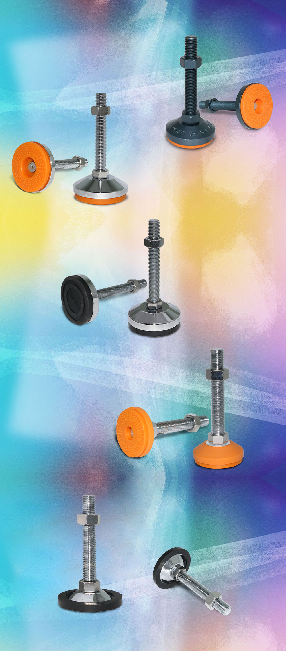 固定橡胶脚杯防滑工业脚杯机柜调节脚m10m12尼龙脚杯塑料减震脚杯