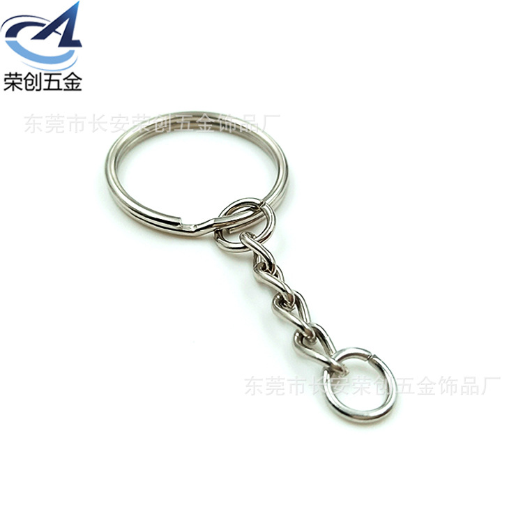 Manufacturers Supply Key Ring with Chain 1.5x25 Aperture with 4 Chains Key Chain Metal Keychains