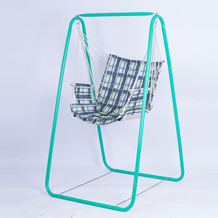 厂家直供秋千吊椅支架彩色烤漆钢管支架户外荡秋千吊椅支架