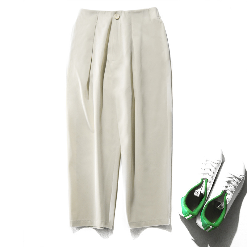 好品质显瘦无腰休闲裤女式阔腿裤品牌女装裤子2019春季新款k0303