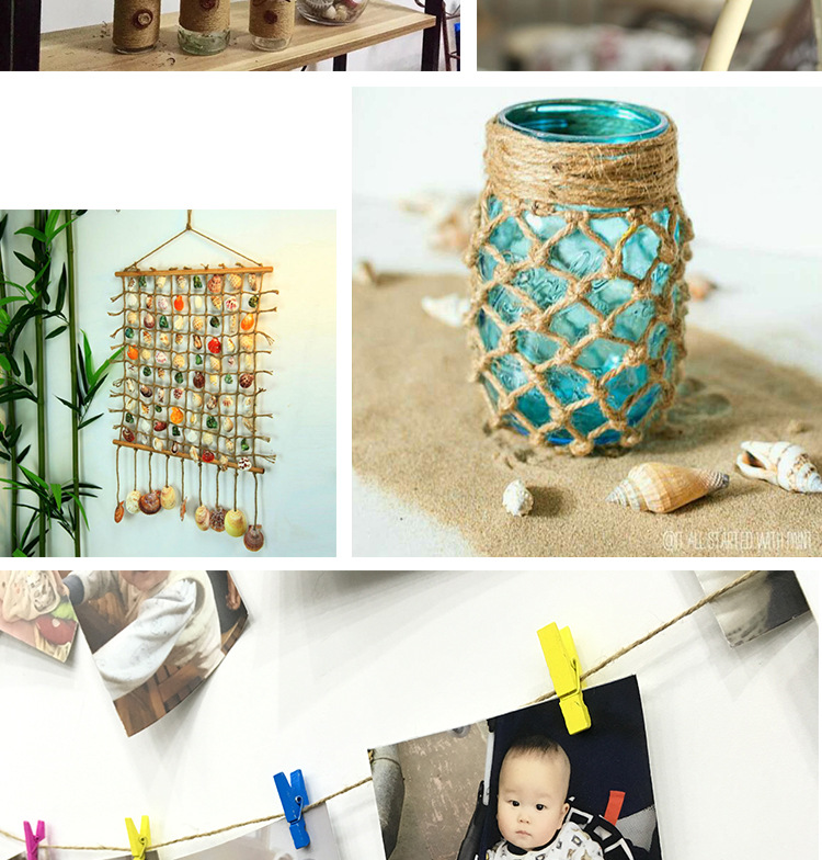 厂家直销19色天然原麻绳 手工diy 捕梦网用彩色麻绳 10m/扎