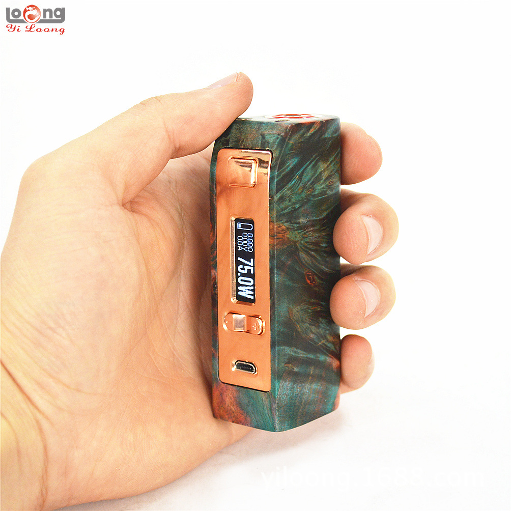 yiloong厂家直销dna75c多彩色树脂稳定化木电子烟稳定木调压盒子