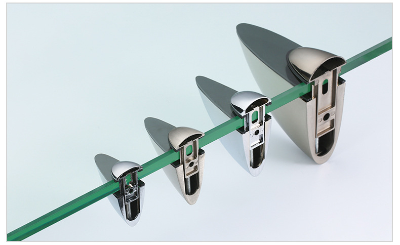 鹰嘴玻璃夹 合金可调层板架 鱼嘴活动玻璃夹 固定层板夹 家具五金