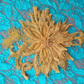 花朵亮片刺绣 水溶绣领花 布贴绣花 胸花领花衣服鞋帽包头饰