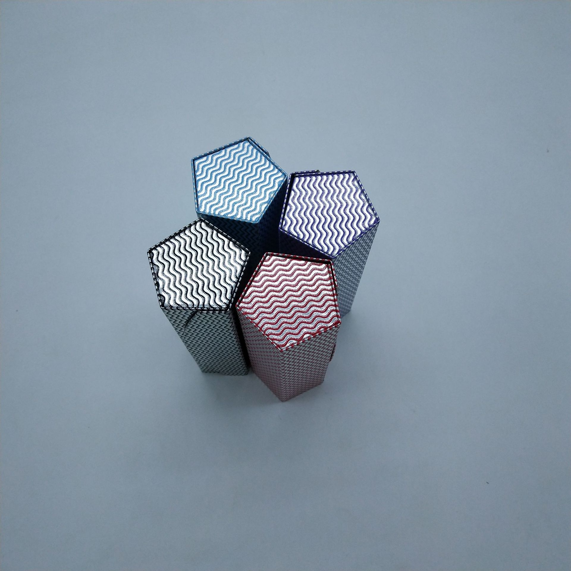 源头厂家新款五角菱形手工眼镜盒近视镜 光学眼镜盒