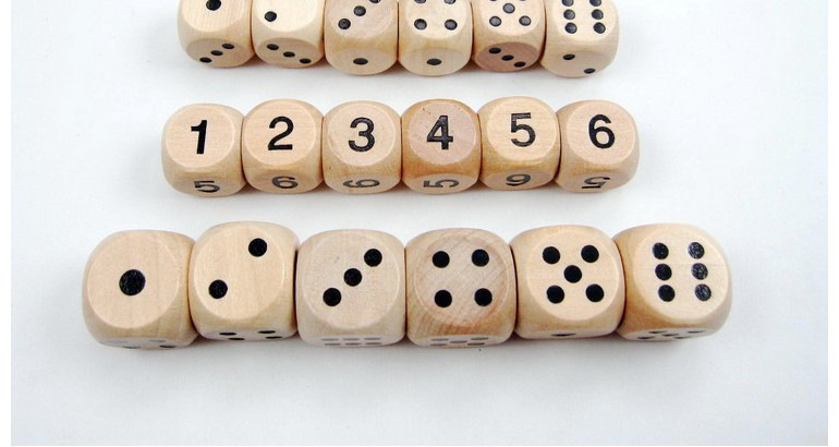 6cm点数游戏麻将骰子 酒令色子 原色筛子 彩色数字圆角