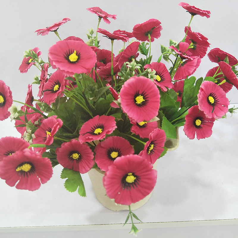 厂家生产18头猫眼菊 仿真菊花 家居软装摄影装饰假花 欧式小把花