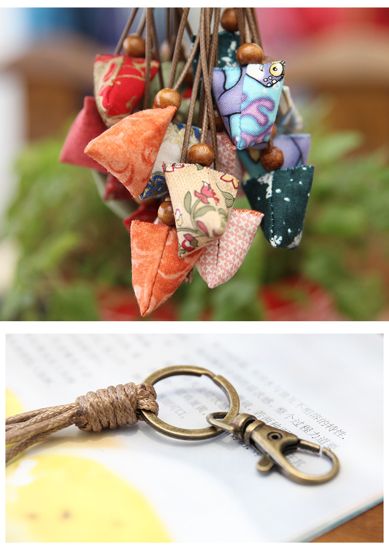 锦皓小粽子手工diy制作布艺材料包汽车包包挂饰挂件拼布创意礼品