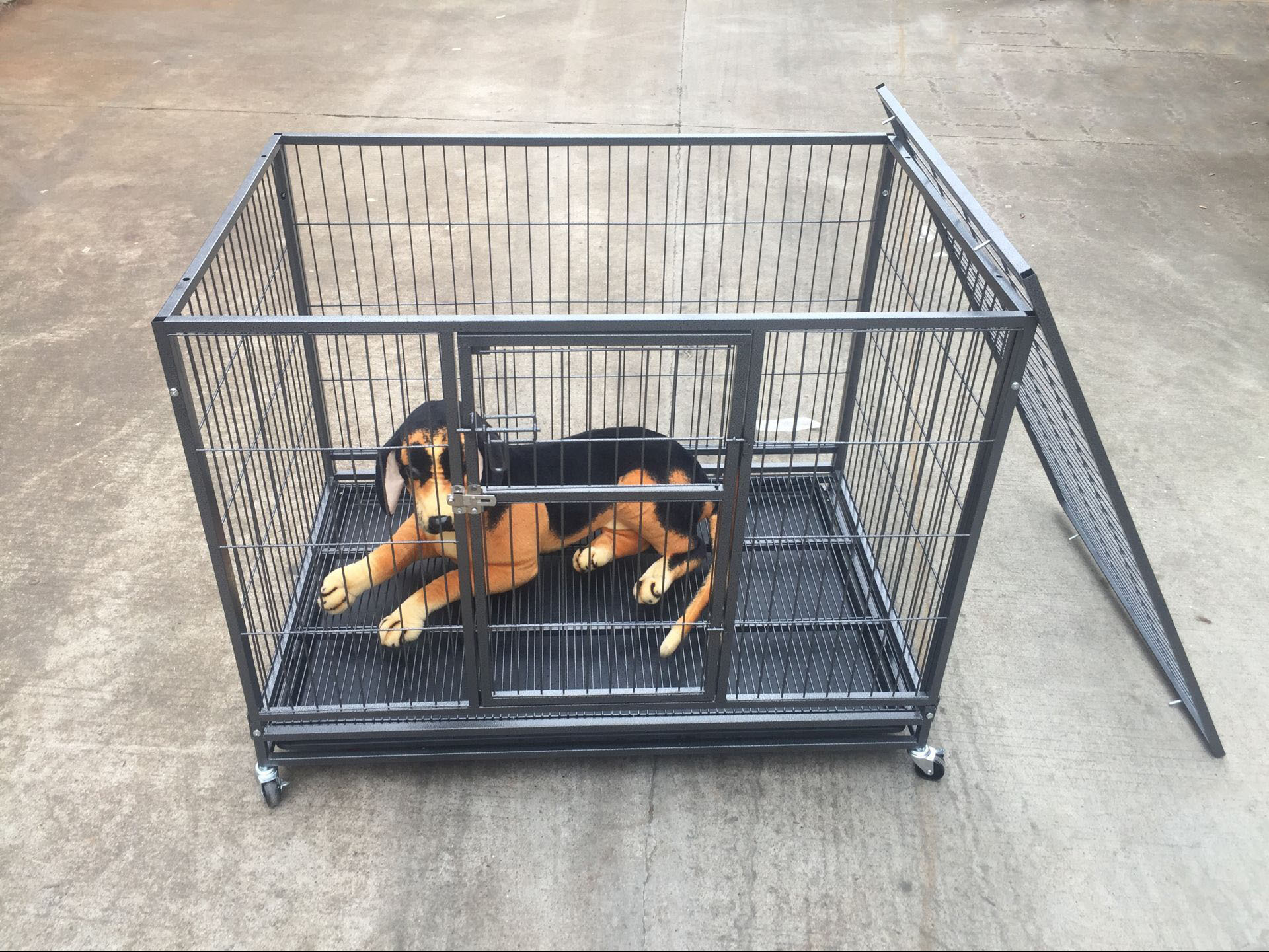 方管狗笼 喷粉方管狗笼 大中型犬方管圆管狗笼 大狗笼宠物笼