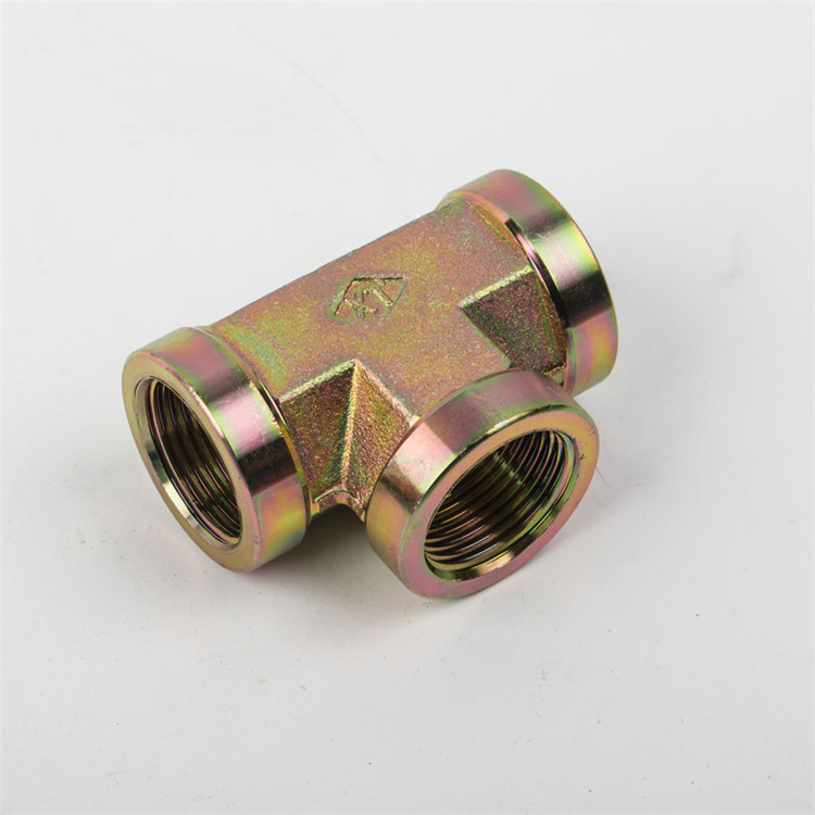 高压油管液压接头内牙三通 英锥三通管内螺纹内牙三通批发供应