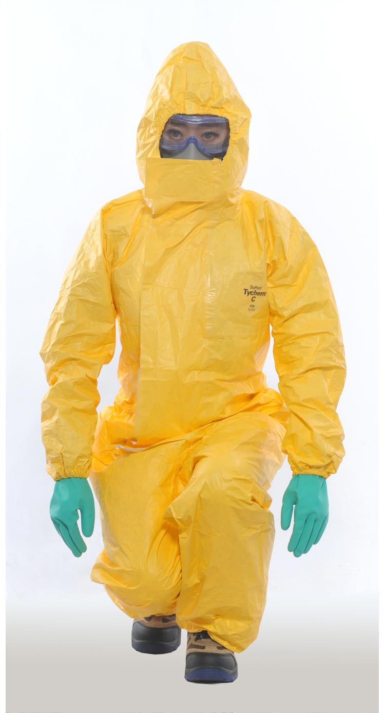 tychem防护服 杜邦c级防化学服 防油防水耐酸碱 隔离连体防护服