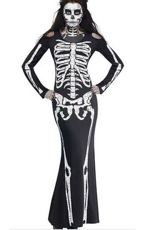 万圣节制服欧美鬼节恐怖骷髅骨架鬼衣连体衣表演服cosplay衣服