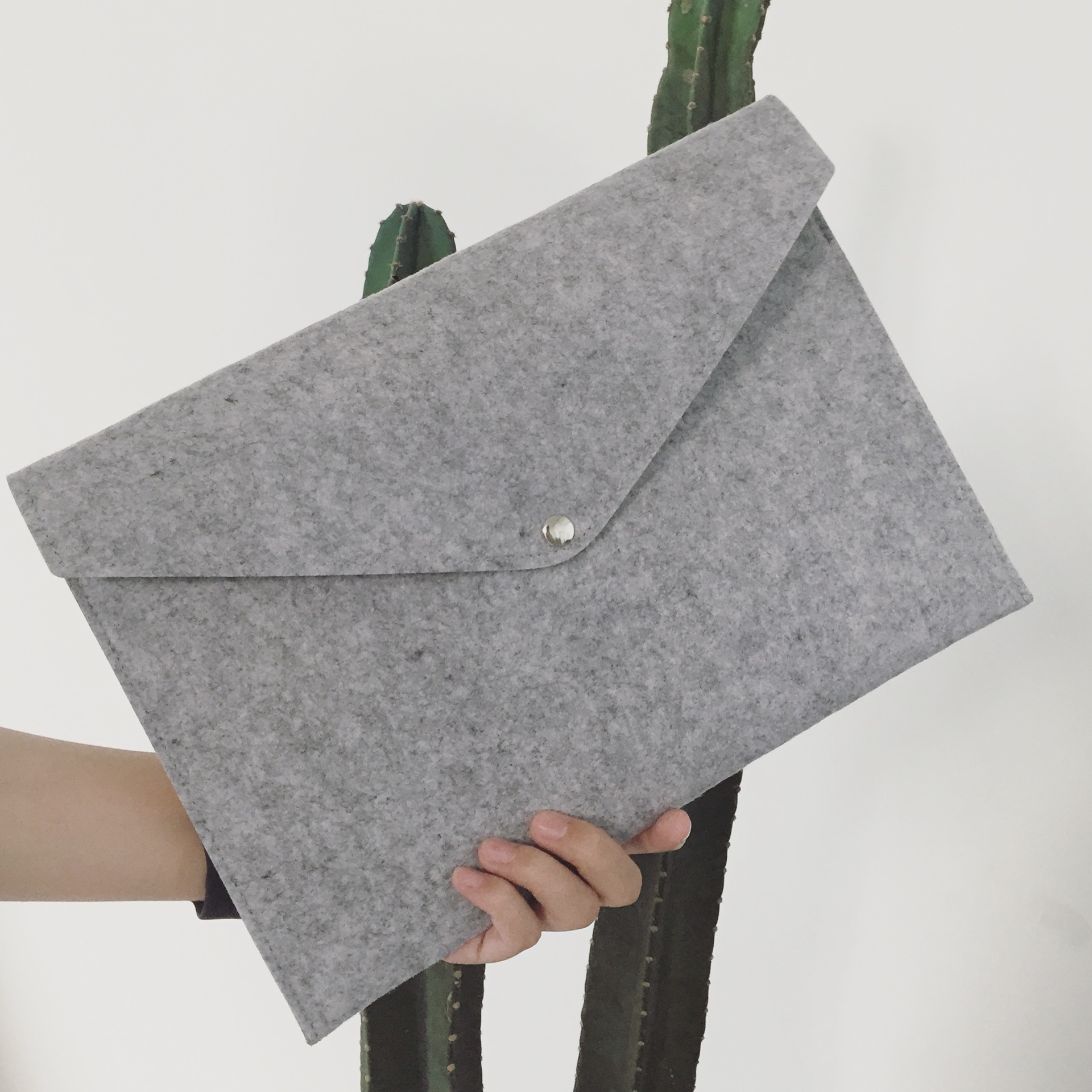 极简毛毡a4文件袋商务文件包资料袋公文袋多功能文件夹办公用品