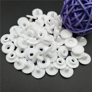 现货批发白色塑料双合扣子母扣 服装文具固定扣按扣 一次性按扣