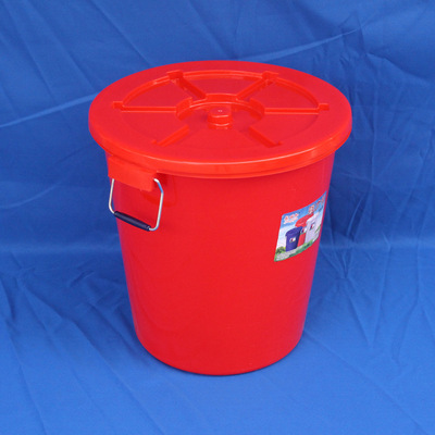 家亿鑫塑胶大白桶厂直销江西赣州加厚耐摔红色塑料圆桶多用塑胶桶