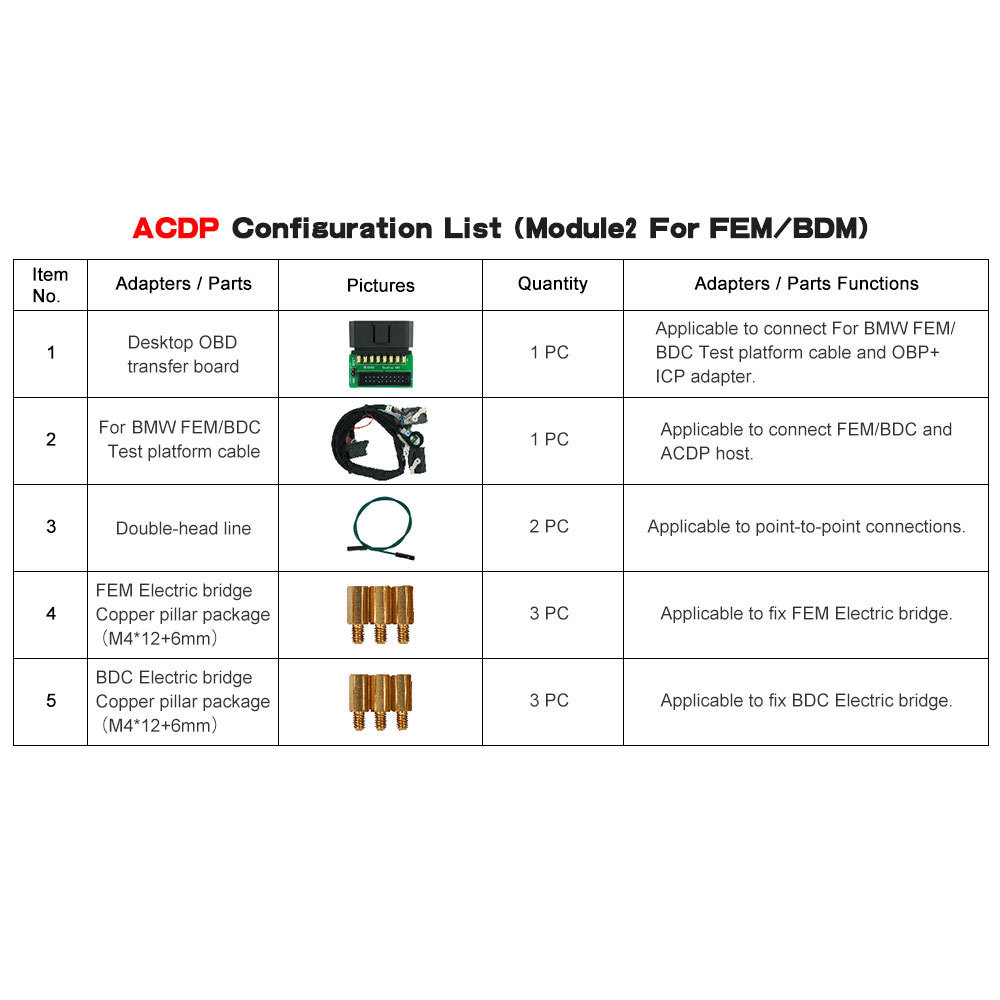 yanhua mini acdp module 2 for bmw fem bdc immo key 模块2