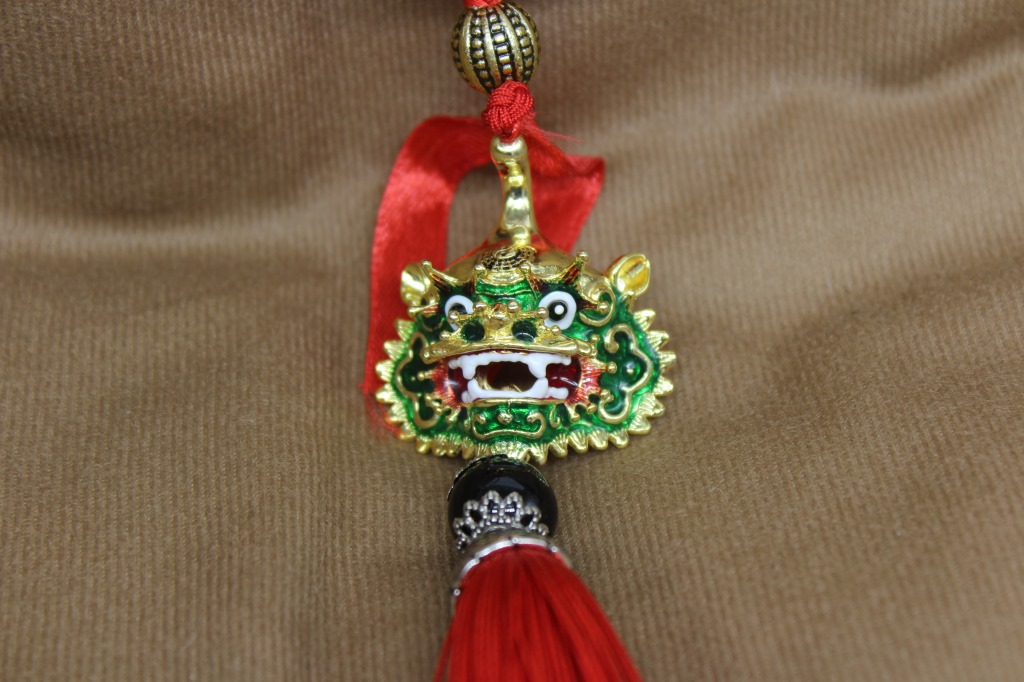 广东精神汕尾麒麟狮猊虎狮头传统文化手工汽车挂件海丰虎狮头挂饰