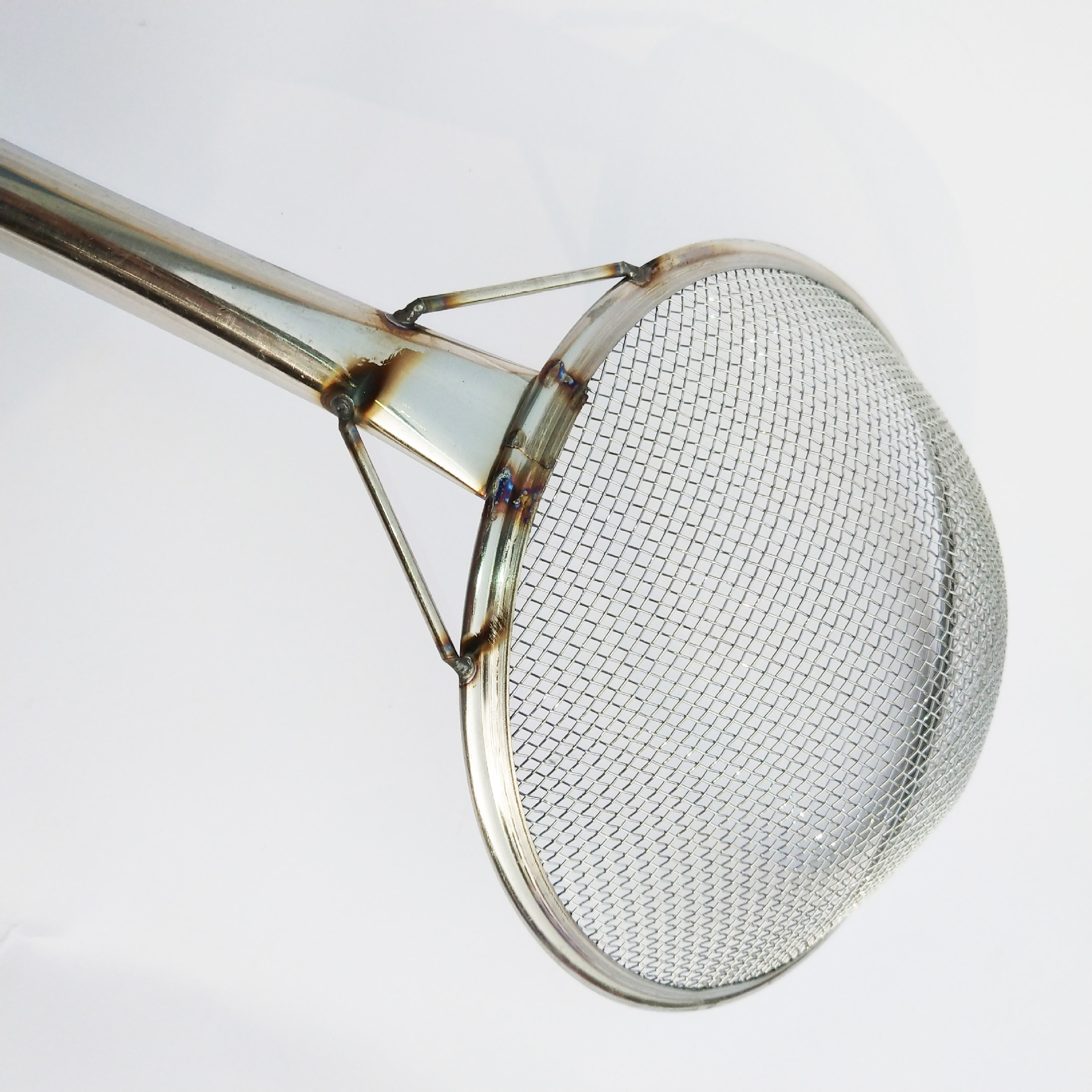 笊篱不锈钢把笊篱捞菜笊篱10目细网笊篱电镀网笊篱18号