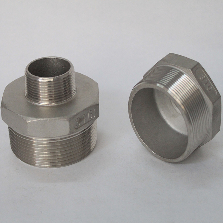 不锈钢变径六角外丝牙螺纹丝扣变径接头reducing hexagon nipple