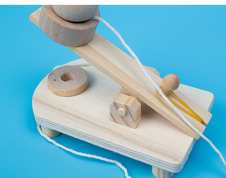 投石机手工diy玩具 幼儿园简易投石器物理科技小制作创意小发明新
