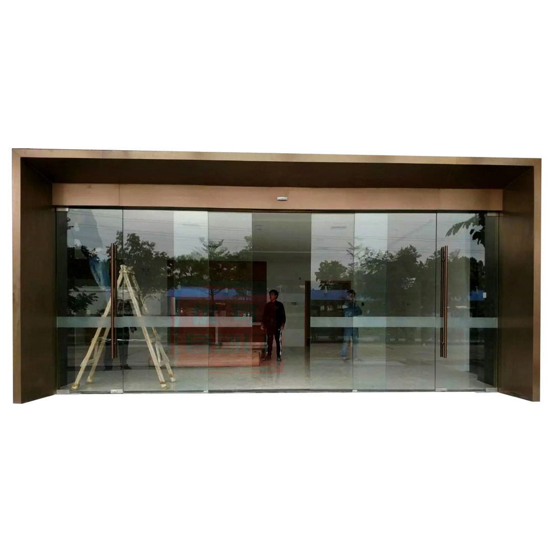 深圳厂家定制电动玻璃门感应自动门 电动无框玻璃平移门可来加工