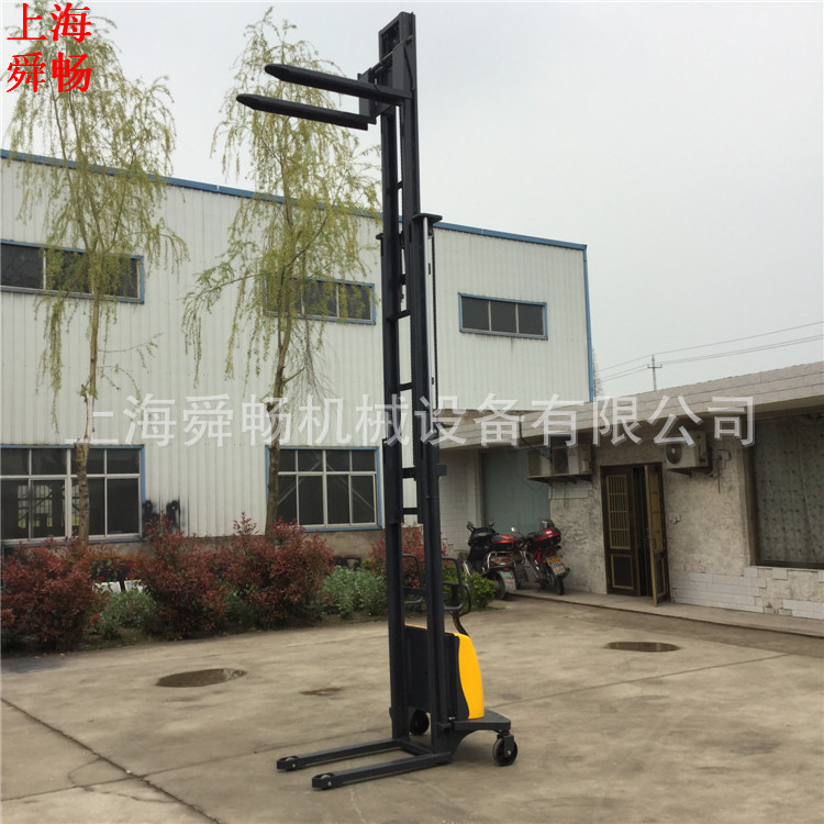 现货2t2.5m半电动升降叉车 充电式液压升高车 半自动升高铲车