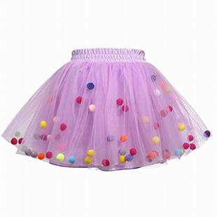 浅紫色蓬蓬裙 半身