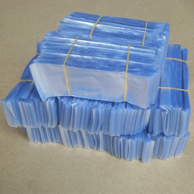 厂家直销热缩膜pvc收缩膜两头通 透明pvc热收缩袋 蓝色收缩袋定制