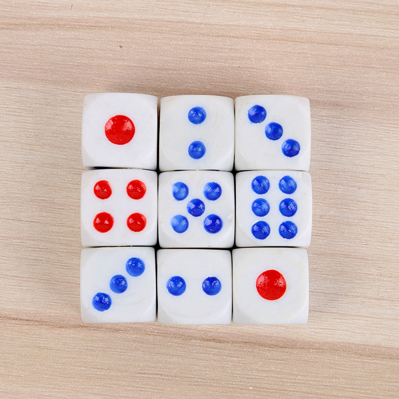 圆角点数筛子白色骰子桌游标配麻将酒吧ktv游戏色盅骰子工厂批发