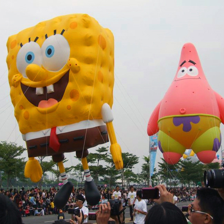 乐飞洋 厂家定制卡通移动充气升空玩具气球美城装饰游行气模 空飘