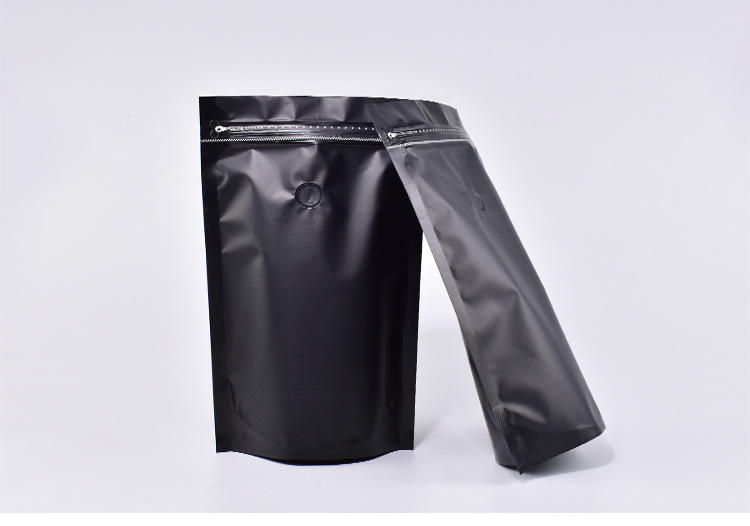 单向排气阀侧拉链咖啡自立袋内层铝箔包装茶叶袋支持定制logo