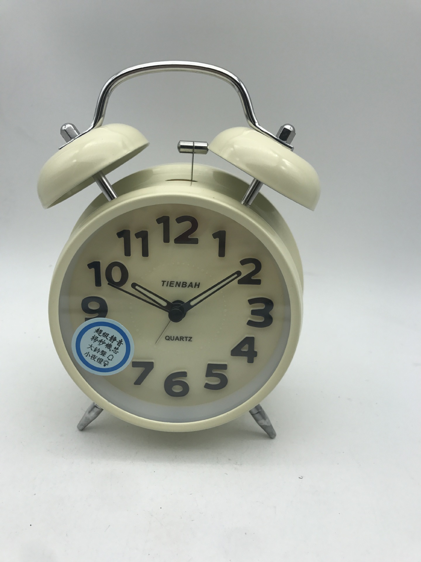 打铃双音可定制声音录音礼品金属双铃闹钟