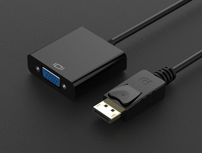 dp转vga转换器displayport转vga接口显示器转接头大dp转vga转换线
