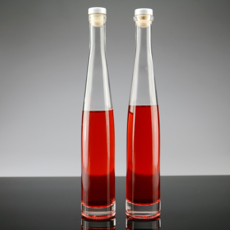 厂家直销375ml冰酒瓶高档红酒瓶500ml果酒瓶透明玻璃空瓶直瓶高底