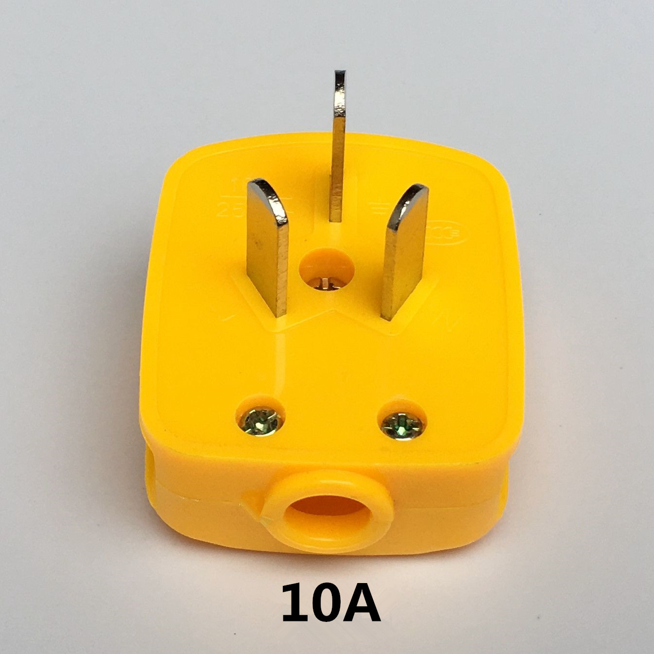 10安10a10a黄色三级电源插头 3插头 家用3芯插头 三插头厂家批发