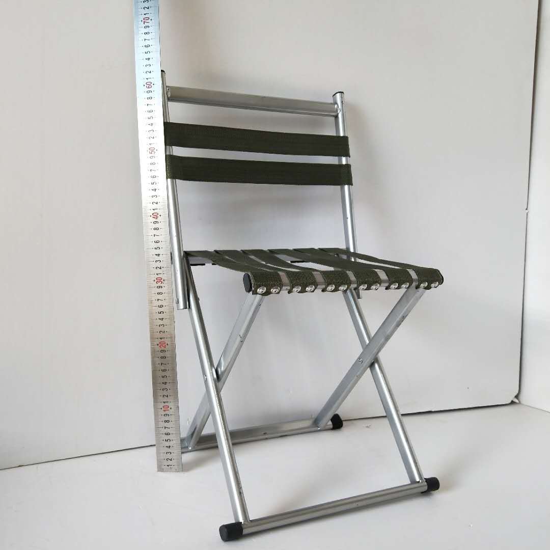 加厚军工扁管折叠50#靠背马扎钓鱼凳沙滩椅休闲椅子户外马扎椅子