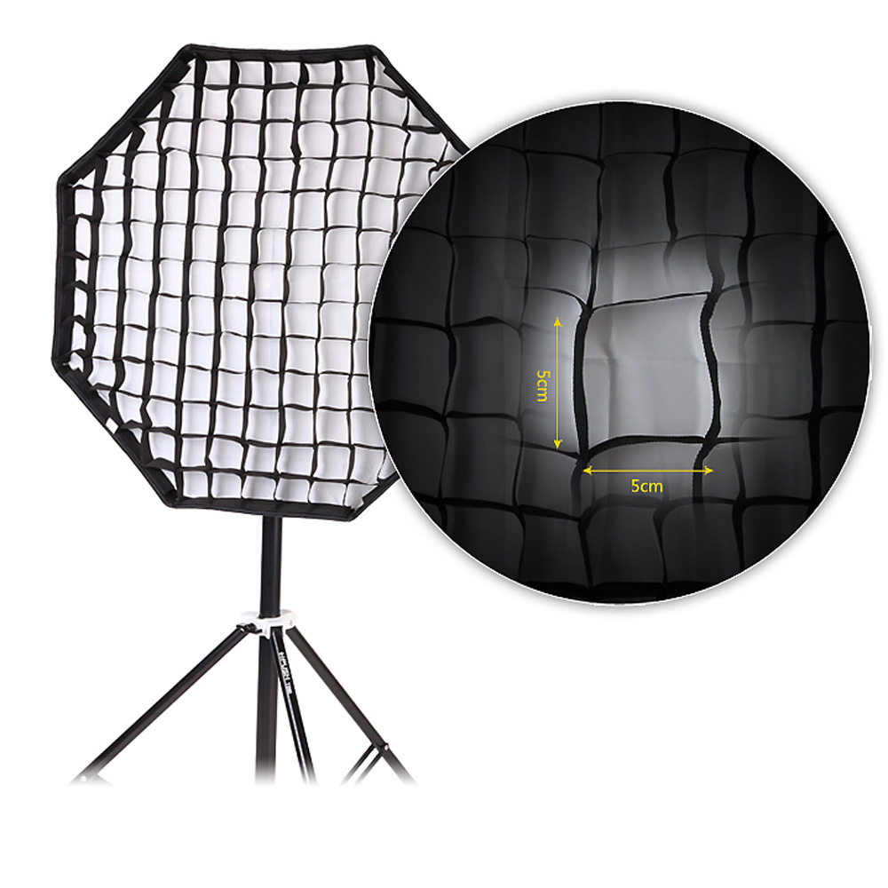 80cm伞式八角柔光箱带网格 闪光灯通用柔光摄影箱柔光罩反光伞
