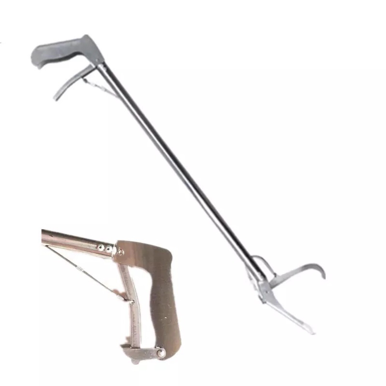 新款不锈钢折叠捕蛇器黄鳝钳捕蛇钳蛇夹子蛇钩爬虫用品工具厂家直