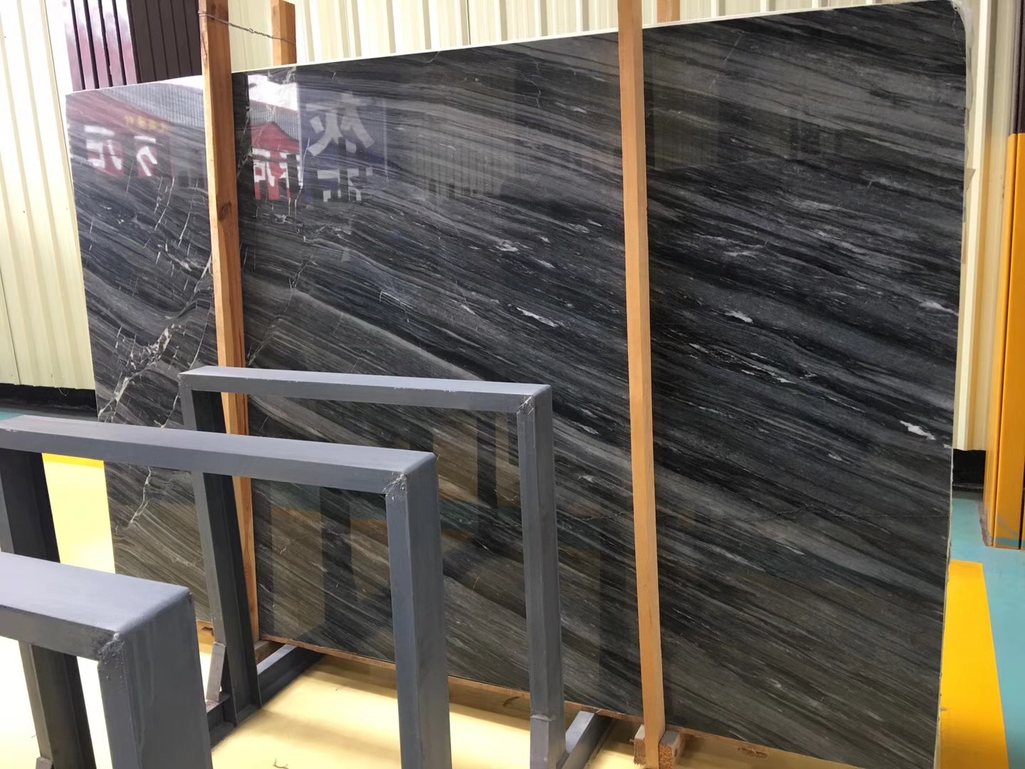 天然大理石板黑木纹水刀拼花石材石材家具大理石台面背景墙定制