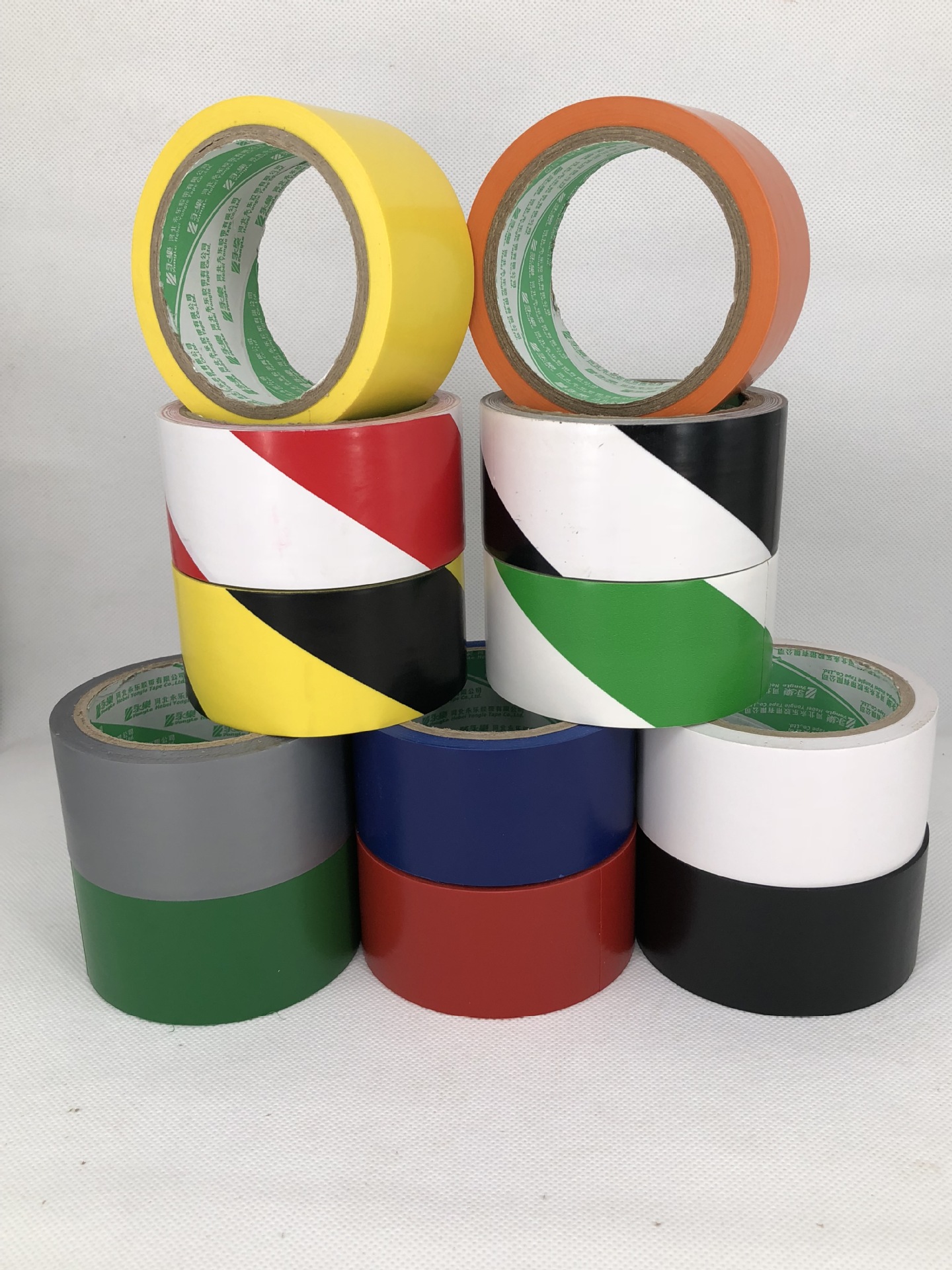 黄黑警示胶带pvc黑黄斑马线警戒胶带 防水防潮隔离消防警示胶带