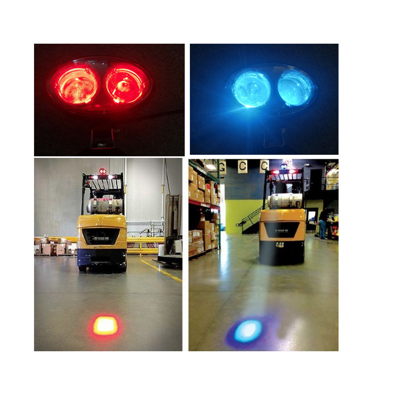 防水ip67 led 蓝光叉车安全警示灯 10-80v聚光倒车信号灯
