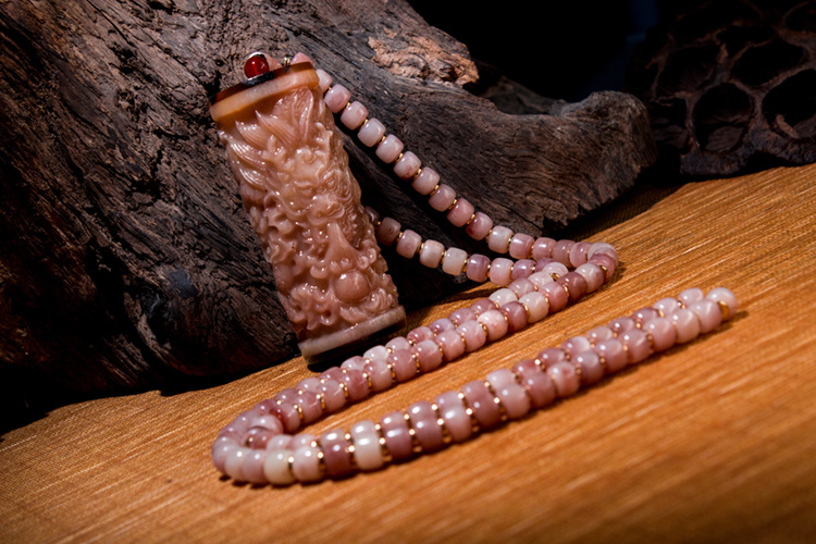 满血骆驼骨108颗珠子仿大猫虎骨藏式民族风情侣款手串潮流手链