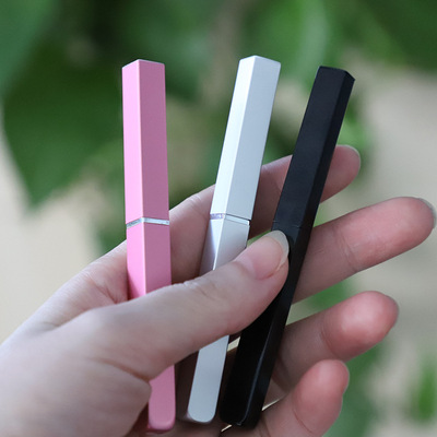 新品 便携式伸缩唇刷 方形手柄伸缩化妆口红唇刷美妆工具一件代发