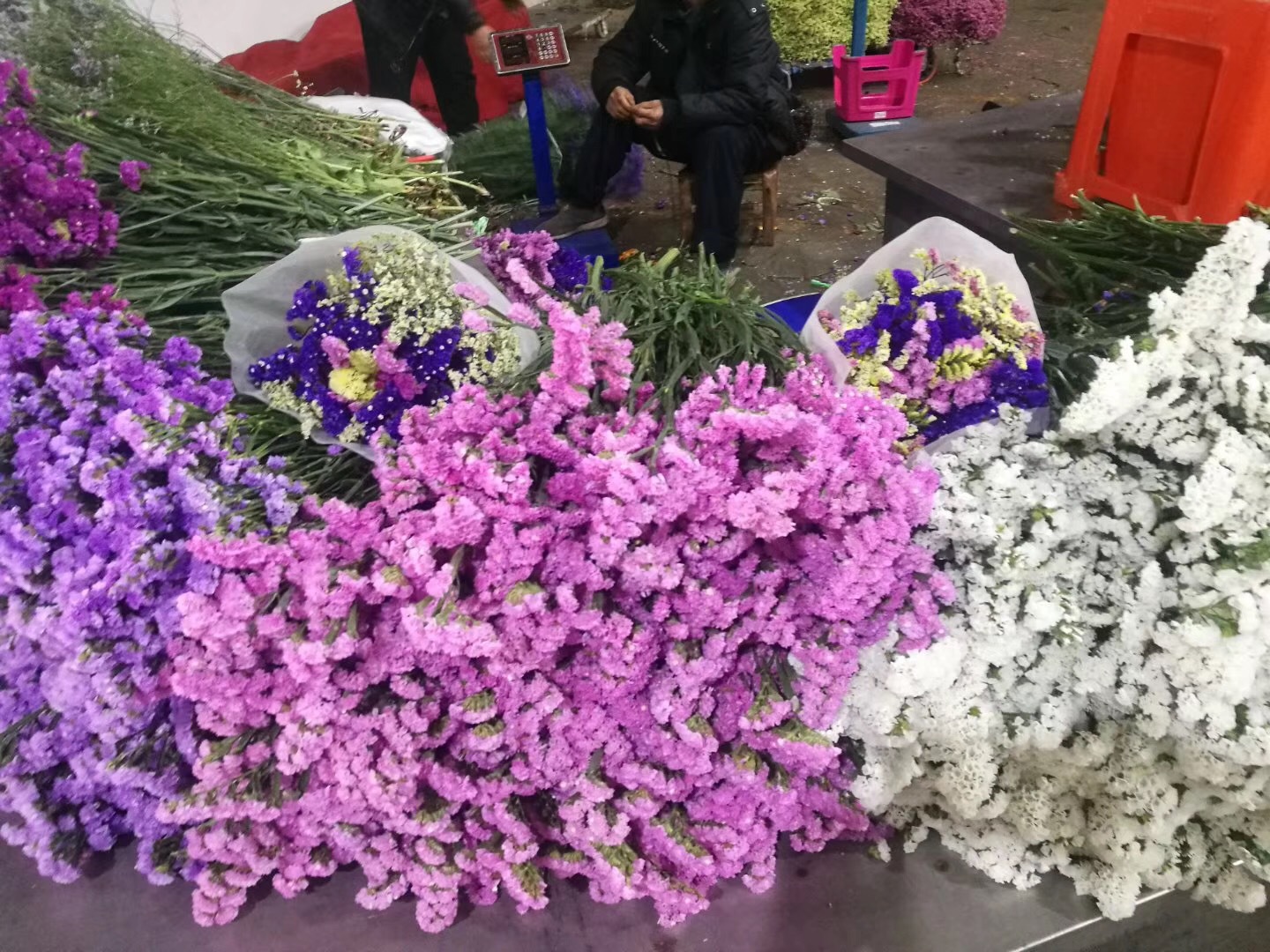 云南鲜花干花称斤卖跑江湖地摊新奇模式勿忘我花满天星批发包邮