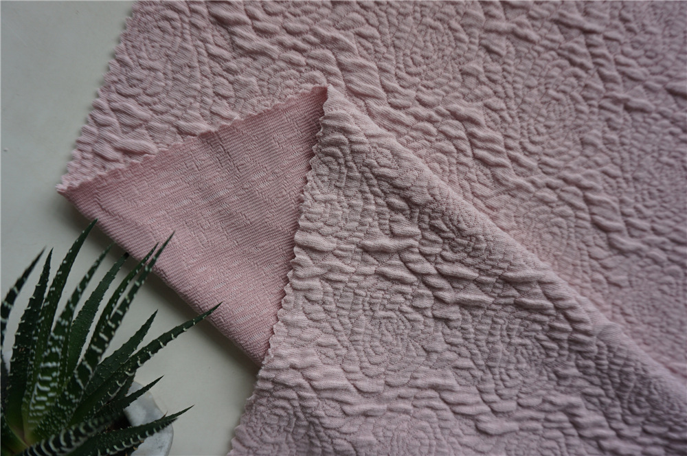 厂家直销 绍兴柯桥 花朵提花布 时装服装 时尚针织面料