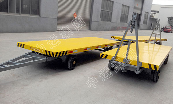 双向引牵平板拖车,物流平板拖车,牵引拖车供应