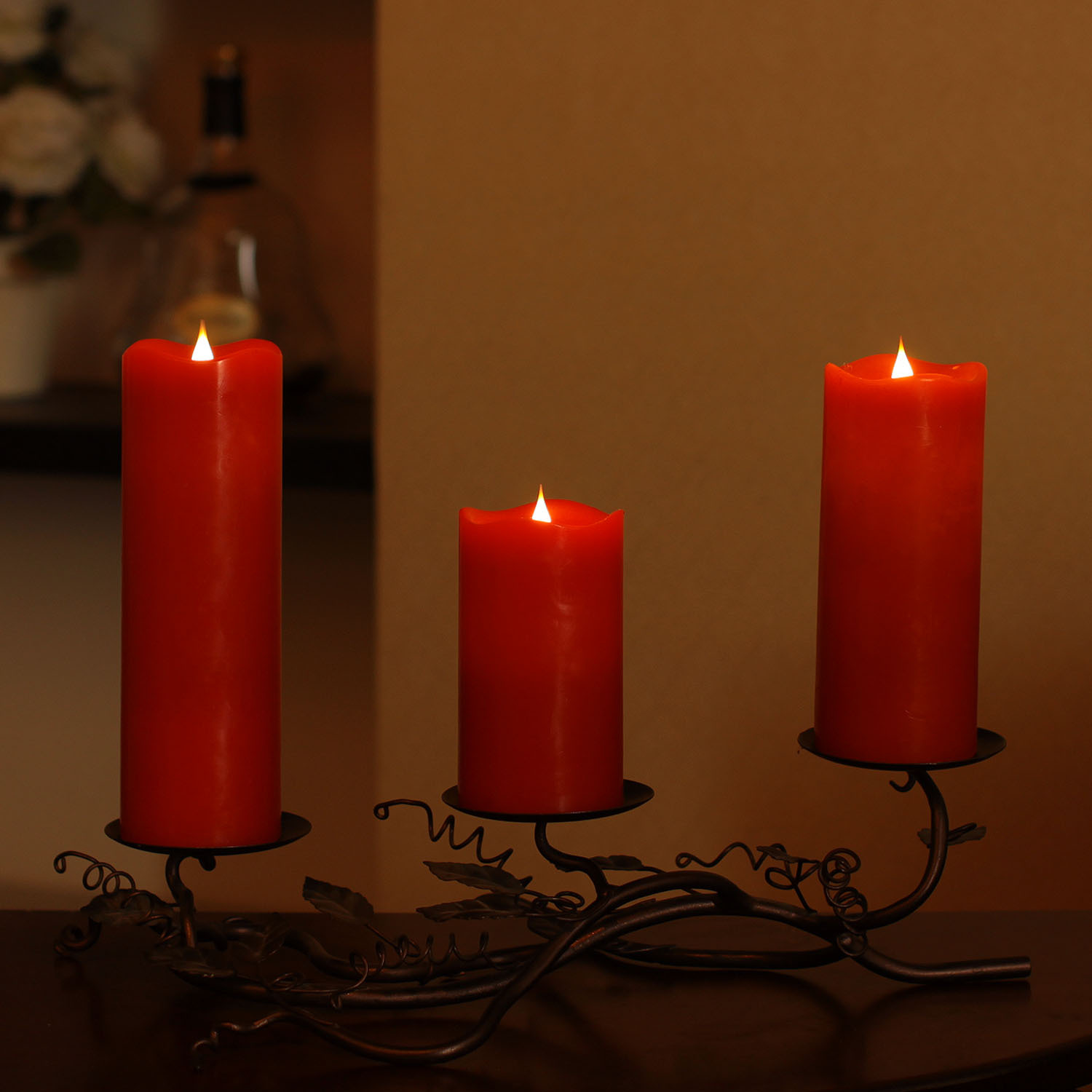 厂家直销3d摇摆电子蜡烛灯仿真3d火焰led遥控定时蜡烛灯海外直发