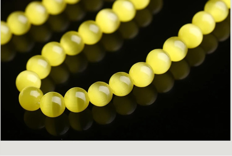 爱倩水晶 黄猫眼石散珠 diy饰品配件 串珠 黄色猫眼石半成品批发