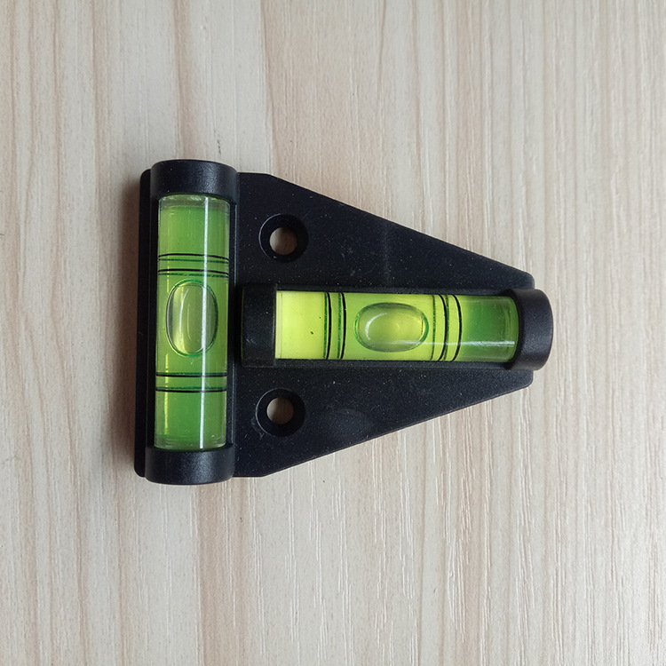 三角形t形水平仪 双向带安装孔水平泡平台平衡测量 水准仪